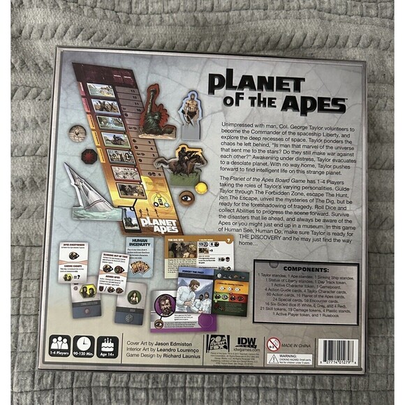 Planet Of The Apes Board Game Age 14+ 1-4 Players IDW Richard Launius Nice New - Picture 8 of 8